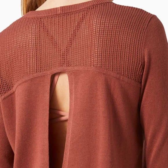 Nwt lululemon back to balance sweater rustic clay - Picture 2 of 13